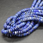 Lapis Lazuli Rondelle Beads - 4mm 6mm 8mm - 14" strand, For Jewellery Making