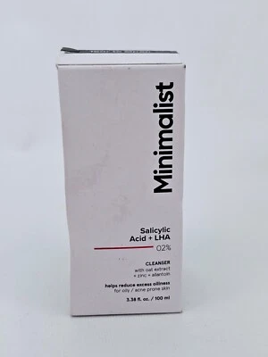 Minimalist 2% Salicylic Acid Face Wash Cleanser Acne Skin Oat Zinc 3.38oz BB1/26 - Image 1 of 4