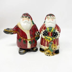 Debbie Mumm Santa's Spirit Salt & Pepper Shakers Christmas Sakura NEW - Picture 1 of 9