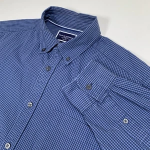 Camisa Charles Tyrwhitt Abotonada Para Hombre Grande Calce Clásico Azul Cuadros Sin Planchar - Imagen 1 de 8