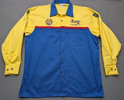 Cintas Sunoco Gas Station Button Up Shirt Men's Medium Employee Nascar Uniform  - Image 1 of 4