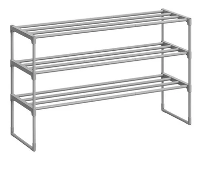 Zapatero SONGMICS, organizador de zapatos de 3 niveles, estante de almacenamiento de metal, vertical o vertical Foto 1 de 4