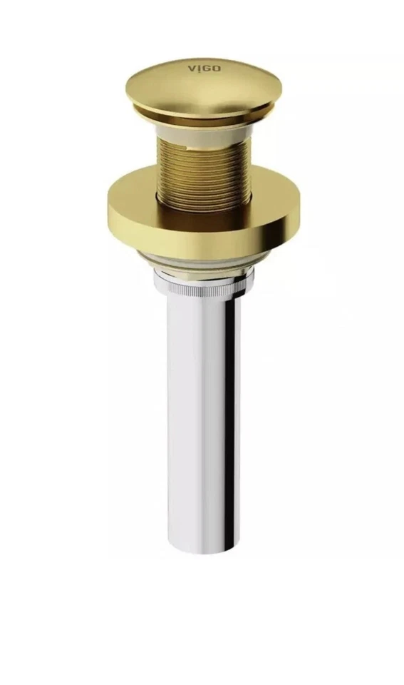Vigo Vessel Bathroom Sink Pop-up Drain and Mounting Ring in Matte Gold VG07000MG
