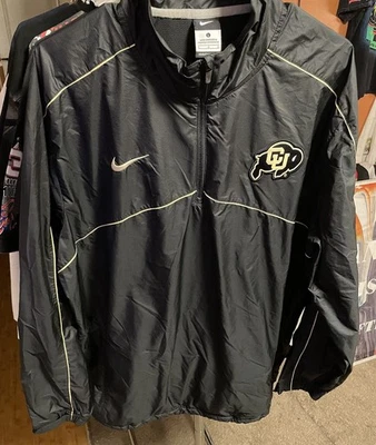Nike Colorado Buffaloes Jacket Mens Large Black Windbreaker Zip Up Vintage Y2K - Image 1 of 4
