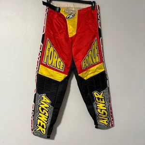 Answer Racing BMX Hose wasserdicht beschichtet rot gelb schwarz Größe 30" BMX Gear - Bild 1 von 9