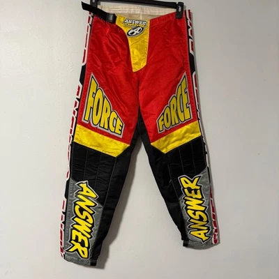 Брюки Answer Racing для BMX водонепроницаемые с покрытием красные желтые черные размер 30 дюймов снаряжение для BMX - Изображение 1 из 4