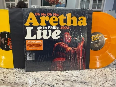 ARETHA FRANKLIN Oh Me Oh My: Live in Philly 1972 Orange & Yellow 2LP NM UNPLAYED - Image 1 of 3
