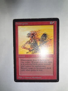 MTG MAGIC THE GATHERING CARD ORIGINAL BETA RED DISINTEGRATE SORCERY - Picture 1 of 2