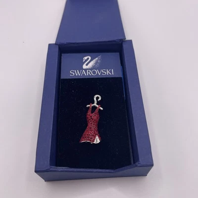 Swarovski Little Red Dress Crystal Tack Pin Jewelry with Box 957031 - Image 1 of 4