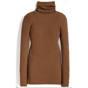 Girocollo Peruvian Connection Bennington Pima cotone a costine marrone XL - Foto 1 di 6