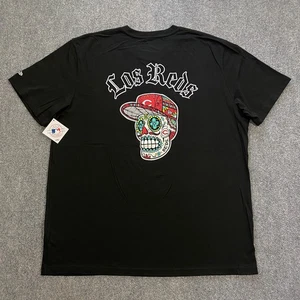 Maglietta Los Cincinnati Reds Sugar Skull New Era Adulto XXL Nera MLB Day Of Dead - Foto 1 di 19