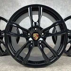 Porsche Boxster/Cayman 981 19" Original S GTS Llantas Negro Top como Nuevo - Picture 1 of 11
