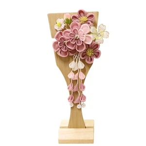 Tsumami-zaiku Hagoita Haarschmuck stumpfe Pflaumenblüte (rosa) Made in Japan 3-61 - Bild 1 von 7