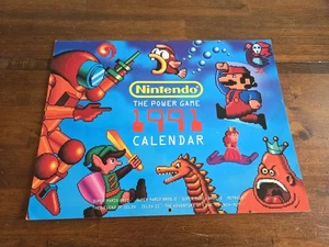 Nintendo The Power Game 1991 Calendar Zelda Mario Vintage - NO WRITING - NICE! - Picture 1 of 8