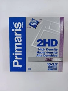 Primaris 2HD 3.5" Disks Diskettes 1.44MB 10-Pack IBM Formatted Sealed Free Ship - Picture 1 of 4