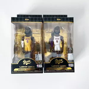 LeBron James NBA Lakers Funko Gold 5” BUNDLE Common & Chase! - Picture 1 of 6