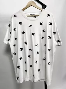 Alexander McQueen T Shirt Embroided Birds Size xxl or xl in white - Picture 1 of 6