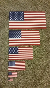 AMERICAN FLAG STICKER *Choose your size* Adhesive Vinyl MADE IN USA REAL RATIO - Picture 1 of 2