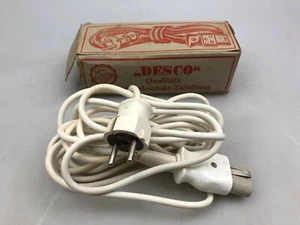 Vintage Desco Schutzkontakt Zuleitung 5m Kabel Bakelit Stecker Bauhaus OVP - Picture 1 of 10