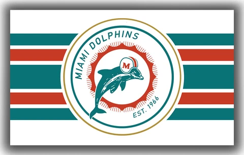 Miami Dolphins Football Team Memorable Retro Flag 90x150cm 3x5ft Fan Best Banner Cover
