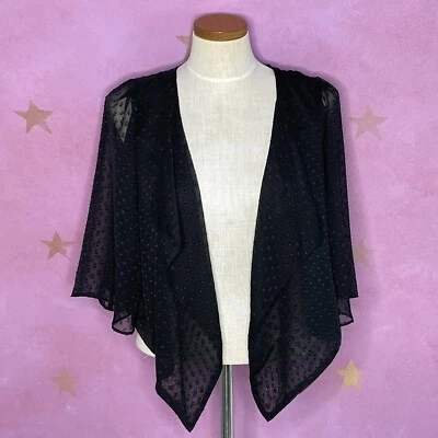 American Rag Cie Black Swiss Dot Cardigan Shrug Small - Image 1 of 4