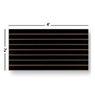 Slatwall Easy Panels, Set Of 2 PIECES, 2' H X 4' W Black FREE SHIPPING • 126.24$