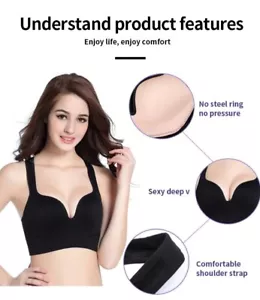Sexy Bras For Women's Bra Yoga Underwear Seamless 3D Shapewear Push Up Bra Tops - Picture 1 of 9