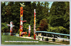 Vancouver, BC Canada - Indian Totem Poles, Stanley Park - Vintage Postcard