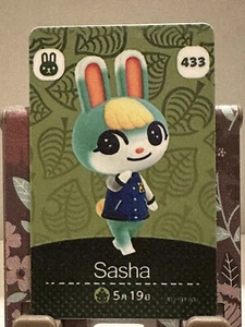 Sasha # 433 Animal Crossing Amiibo NFC Card Series 5 Never Scanned Nintendo - Picture 1 of 2