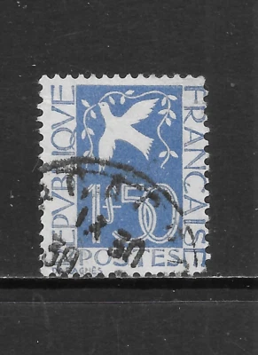 FRANCE SCOTT 294 USED FINE - 1934 1.50fr BLUE - DOVE & OLIVE BRANCH ISSUE Foto 1 de 2
