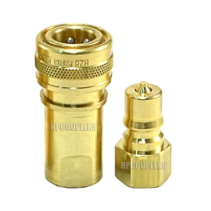 1 Set 1/4" ISO-B Hydraulic Hose Quick Disconnect Couplers Plug - (ISO 7241-1 B) - Picture 1 of 6