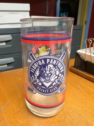 Vintage Hockey 1996 Eastern Conference Champions FLORIDA PANTHERS Bar Glass RARE Cover