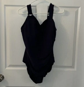 Aqua Green Swimwear Size XL Navy Blue One Piece Swimsuit Bathing Suit New NWT - Picture 1 of 3