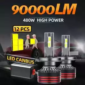 Upgrade 9005/HB3 9006/HB4 H7 H11 H4 H1 LED Headlight Bulbs High Low Beam 130W - Picture 1 of 20