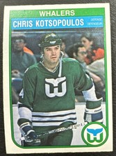 1982-83 O-Pee-Chee OPC Hockey - #124 Chris Kotsopoulos RC - Hartford Whalers