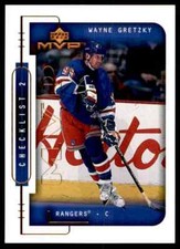 1999-00 UPPER DECK MVP WAYNE GRETZKY CHECKLIST NEW YORK RANGERS #220