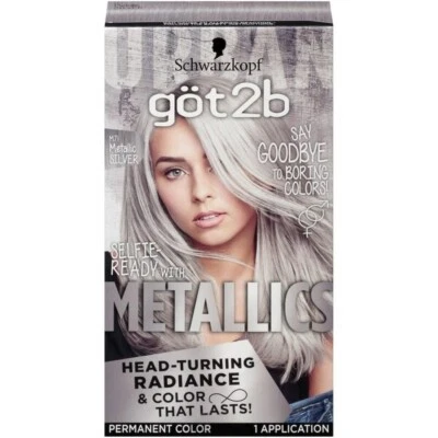 Schwarzkopf Got2b Metallics Permanent Hair Color Kit #M71 METALLIC SILVER - Image 1 of 3