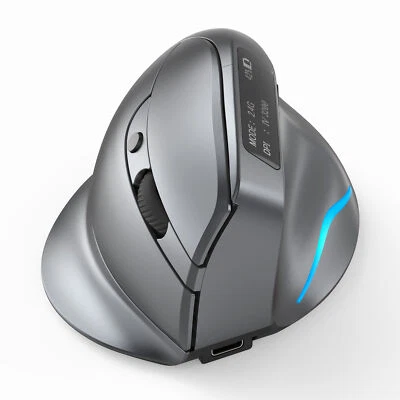 Ergonomic Vertical Silent Click Mouse Dual Mode Wireless+ Bluetooth 3200DPI R2M8 - Image 1 of 4