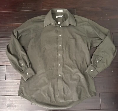 Мужская сорочка Pierre Cardin размер 16-16,5 зеленая однотонная с длинным рукавом - Изображение 1 из 4