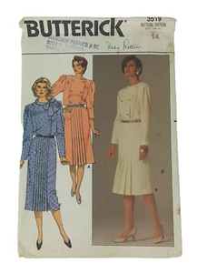 Butterick 3519 Misses Dress Sewing Pattern Size 14 Uncut FF 3 Styles - Picture 1 of 4