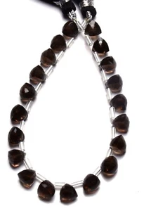 Natural Gem Smoky Quartz Faceted 7MM Approx. Trillion Shape Beads 7.5" Strand - Picture 1 of 4