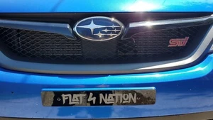 Eliminación de matrícula de acrílico negro grabado láser "Flat 4 Nation" para Subaru JDM - Imagen 1 de 3