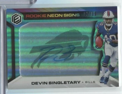 Devin Singletary Bills 2019 Panini Elements RC Auto 83/99 #RNS-DS 010422MLCD38 - Image 1 of 2