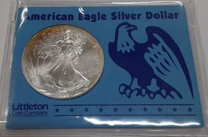 1999 US American Silver Eagle $1 1oz .999 Fine Silver in Littleton Envelope - Picture 1 of 2