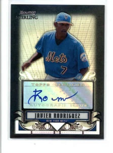 JAVIER RODRIGUEZ 2008 BOWMAN STERLING BLACK REFRACTOR AUTO /25 AH2497 - Picture 1 of 1