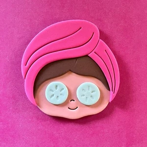 Edible PAMPER FACE SPA DAY Fondant Birthday Cake topper Mums Mothers gift - Picture 1 of 9