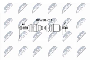 Eje de transmisión eje delantero izquierdo para RENAULT Kangoo BE BOP 08-12 8200687739 - Imagen 1 de 2