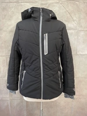 Chaqueta para mujer Swiss Alps cremallera completa negra con capucha talla S pequeña Foto 1 de 4