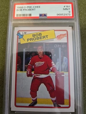 1988-89  O-pee-chee Bob Probert Rookie PSA 9 Mint  - Image 1 of 2