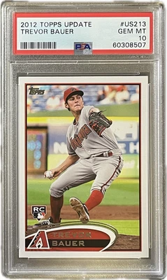 TREVOR BAUER 2012 Topps обновление серии #US213 PSA 10 GEM MT RC - Изображение 1 из 2